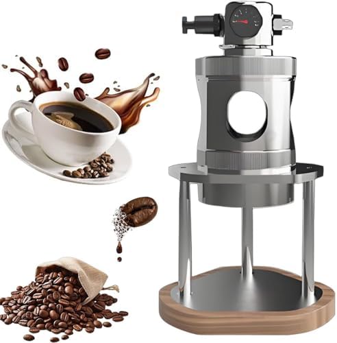 Manual Air Pressure Espresso Maker, Portable Pneumatic Coffee Machine with Extraction Pressure Gauge and Base,for Home, Travel(58mm)