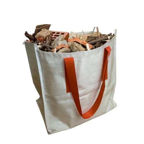 Pack de 2 Sacs à Gravats Résistants 50 Kg en Polypropylène Souples Pliables Réutilisables pour...