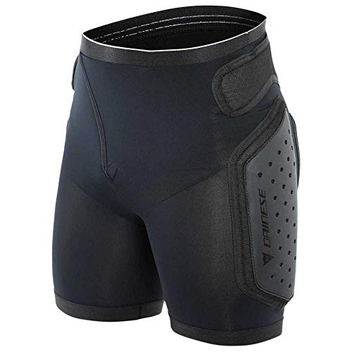 Pantaloncini protettivi con piastre certificate in polipropilene rigido sul coccige e ai lati delle cosce
