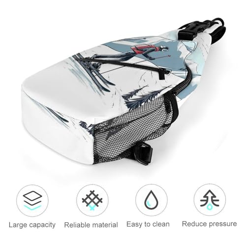 Mochila Deportiva Tipo Sling Bag Blanca miniatura 5