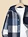 Ltvoo Boys Plaid Hooded Jacket Long Sleeve Casual Hoodies Coats Fashion Outerwear Button Jacket Spring Autumn Clothes for Kids 8-12 Years (8 Years)