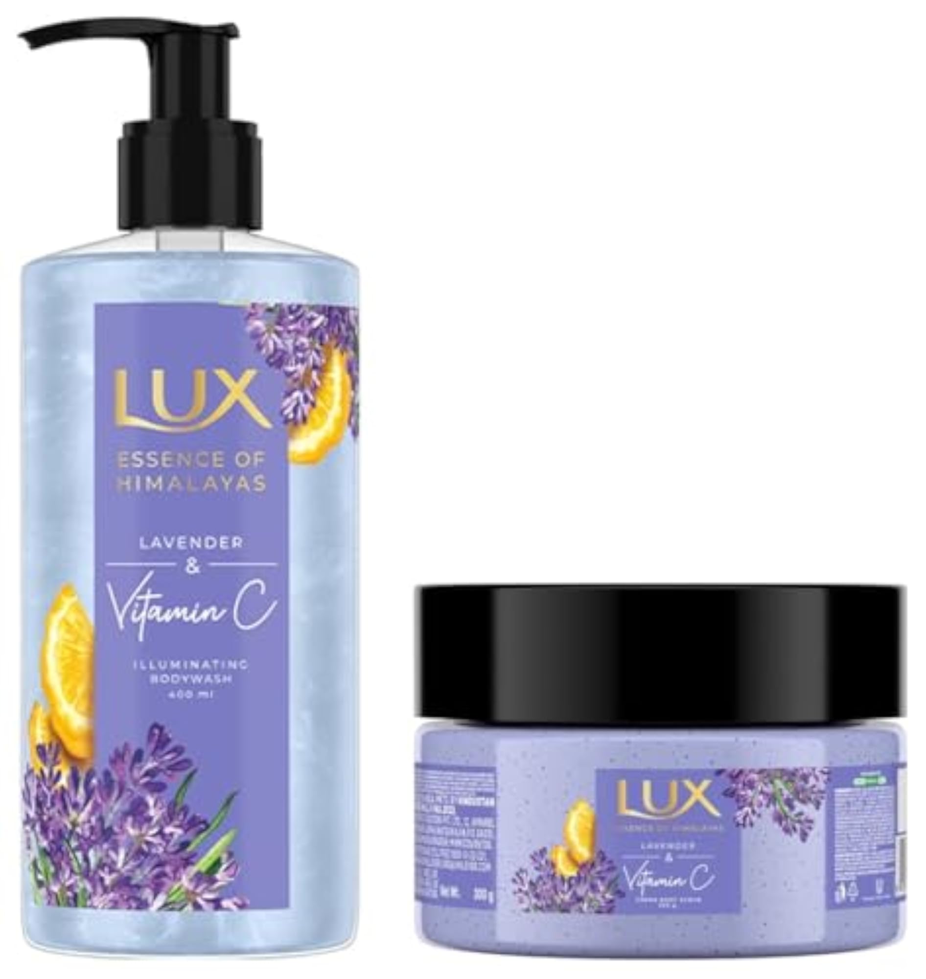 Lavender & Vitamin C Body Scrub and Shimmering Bodywash Set