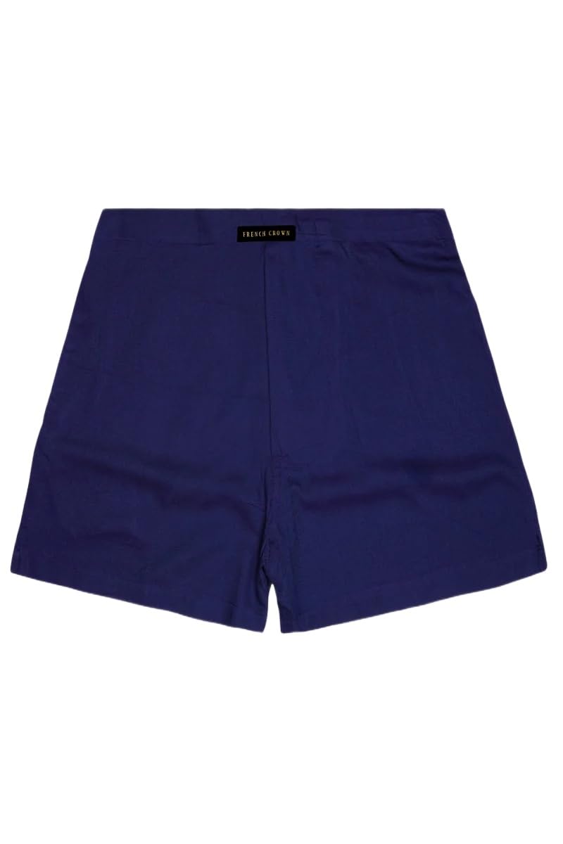 french crown Men's Bunting Blue Solid Twill Premium Cotton Boxer-picture-47