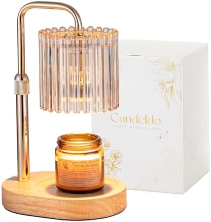 Candeldo Candle Warmer Lamp with Timer: Candle Warmer with 2 Bulb...