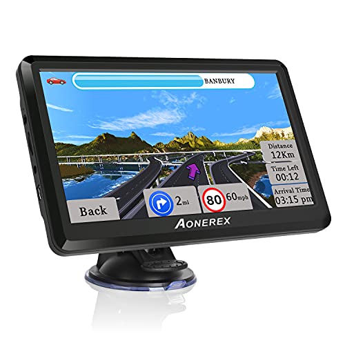 Navigation für Auto, Aonerex 7 Zoll Touchscreen GPS Navi für LKW PKW KFZ 8 GB Navigationsgerät mit 2022 UK Europa Karte… - Image 3