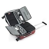 OenoTourer Wine Suitcase for 8 Bottles - Insulated Bottle Holder for Travel and Airplane with Removable Carrier Bag Inserts, Protects Up to 6 Feet (Burgundy)