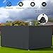 Locywx Dog Kennel Cover with 2 Side Panels Featuring Metal Grommets, Equipped with 44 Spherical Bungee Cords. 100% UV Protection Suitable for 10'x10'Outdoor Dog Kennels and Large Chicken Coops.