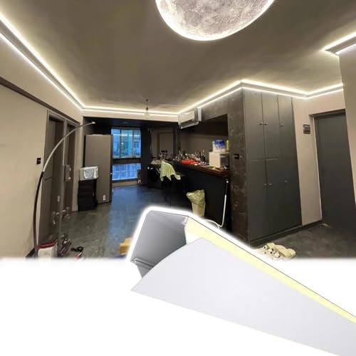 Bande lumineuse linéaire d'angle pour supprimer les zones sombres du plafond sans travaux