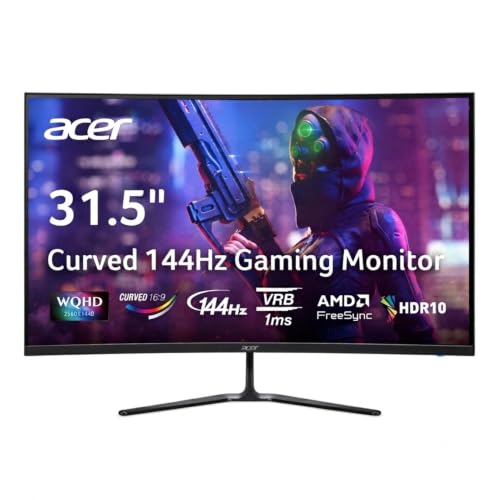 Image of Acer Nitro ED320QU P0biip 31.5 inch WQHD 2560 x 1400 Curved Gaming Monitor