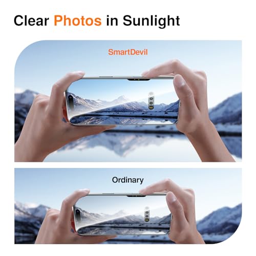Image of SMARTDEVIL 2 Pack Screen Protector for iPhone Air with AR Anti-Reflective Technology, 9H Hardness Military Grade Tempered Glass for iPhone 17 Air, Bubble Free and Auto Dust-Removal Box, Easy Install