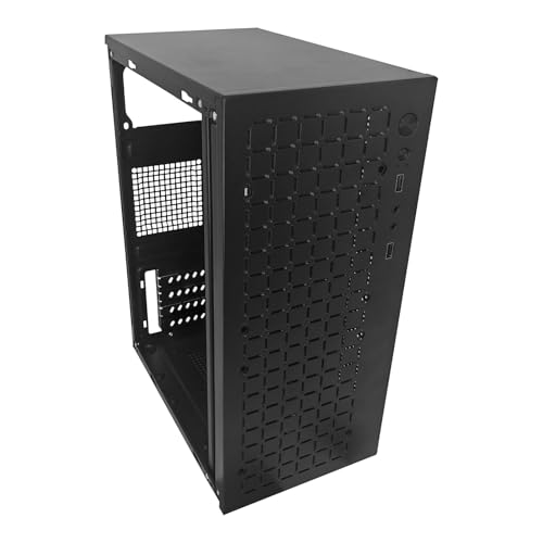 Image of High Airflow Micro ATX PC Case - Supports MATX, Mini - ITX - with USB3.0, 3.5 inch HDD Compatibility - Ideal for Gaming (Black)