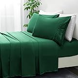 Entisn 4pcs Brushed Microfiber Sheet Queen Size Sets, 1800 Thread Count Ultra-Soft Egyptian Quality