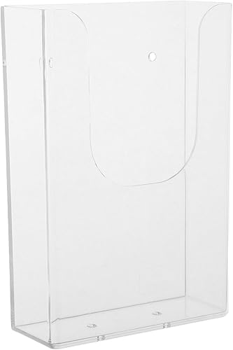 Soporte transparente para folletos montado en la pared, organizador de archivos transparente para uso en oficina, hogar y exposición, estante de