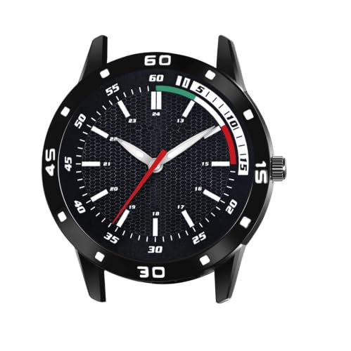 Image of Men's Premium Analog Watch with Roman Number Markers and Stainless Steel Chain Strap