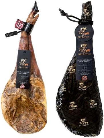 7 BELLOTAS 100% Iberian Bellota Paleta | Spanish Pata Negra Guiju...
