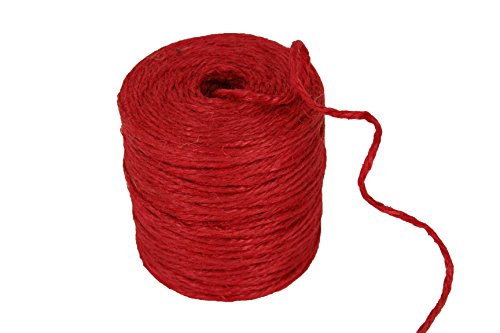 Burlap Jute Rope 3 Ply 75yd Spool Choose Color (RED)