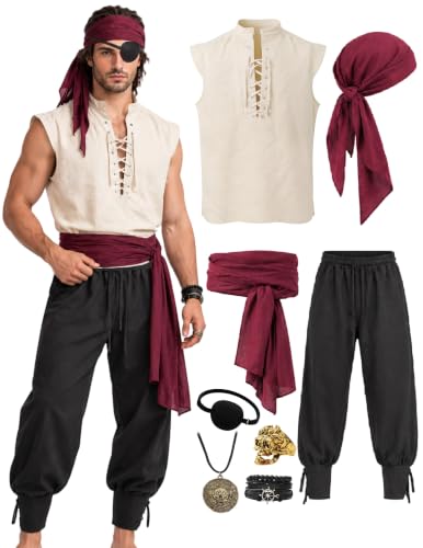 Verceco 8-Piece Pirate Costume