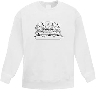 Azeeda 'Delicious Hamburger' Kid's Sweatshirt/Jumper (9-11 Years) (KW00019864)