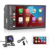 Lettore multimediale per auto: dotato di due slot USB e una porta AUX per fornire più opzioni per il divertimento di musica e film nel veicolo. Autoradio bluetooth vivavoce microfono integrato,consente la condivisione della musica in vivavoce e senza fili tramite il tuo smartphone. Radio FM con 18 stazioni radio preimpostate, puoi trasferire la musica su questo dispositivo e goderti il ​​suono originale dell'autoradio.