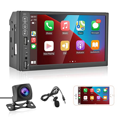 Lettore multimediale per auto: dotato di due slot USB e una porta AUX per fornire più opzioni per il divertimento di musica e film nel veicolo. Autoradio bluetooth vivavoce microfono integrato,consente la condivisione della musica in vivavoce e senza fili tramite il tuo smartphone. Radio FM con 18 stazioni radio preimpostate, puoi trasferire la musica su questo dispositivo e goderti il ​​suono originale dell'autoradio.