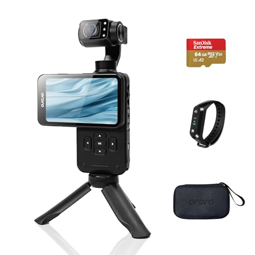 ORDRO M5 5K Handheld Video Camera Vlogging Camcorder 3.5-inch Rotating Touch Screen 3-Axis Stabilization IR Night Vision WDR Face Follow 120 ° Wide Angle Long Battery Life (Vlog Combo)
