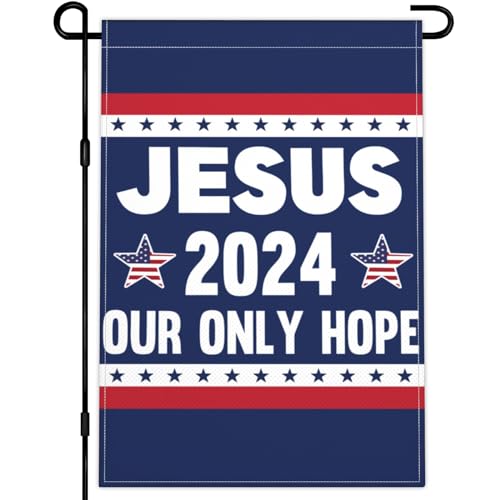 Jesus-2024-Our-Only-Hope-Garden-Flag-12x18-Inch-Christ-Jesus-Easter-Flag-3ply-Fabric-Double-Sided-Christian-Faith-Patriotic-Garden-Flags-for-House-Outdoor-Indoor-Yard-Decor Jesus 2024 Our Only Hope Garden Flag 12×18 Inch Christ Jesus Easter Flag 3ply Fabric Double Sided Christian Faith Patriotic Garden Flags for House Outdoor Indoor Yard Decor