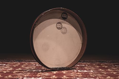 Meinl Percussion FD20SD Sea Drum, Frame Drum mit Kombination aus Ziegenfell und Kunststofffell, 50.8 cm (20 Zoll) Durchmesser, african brown