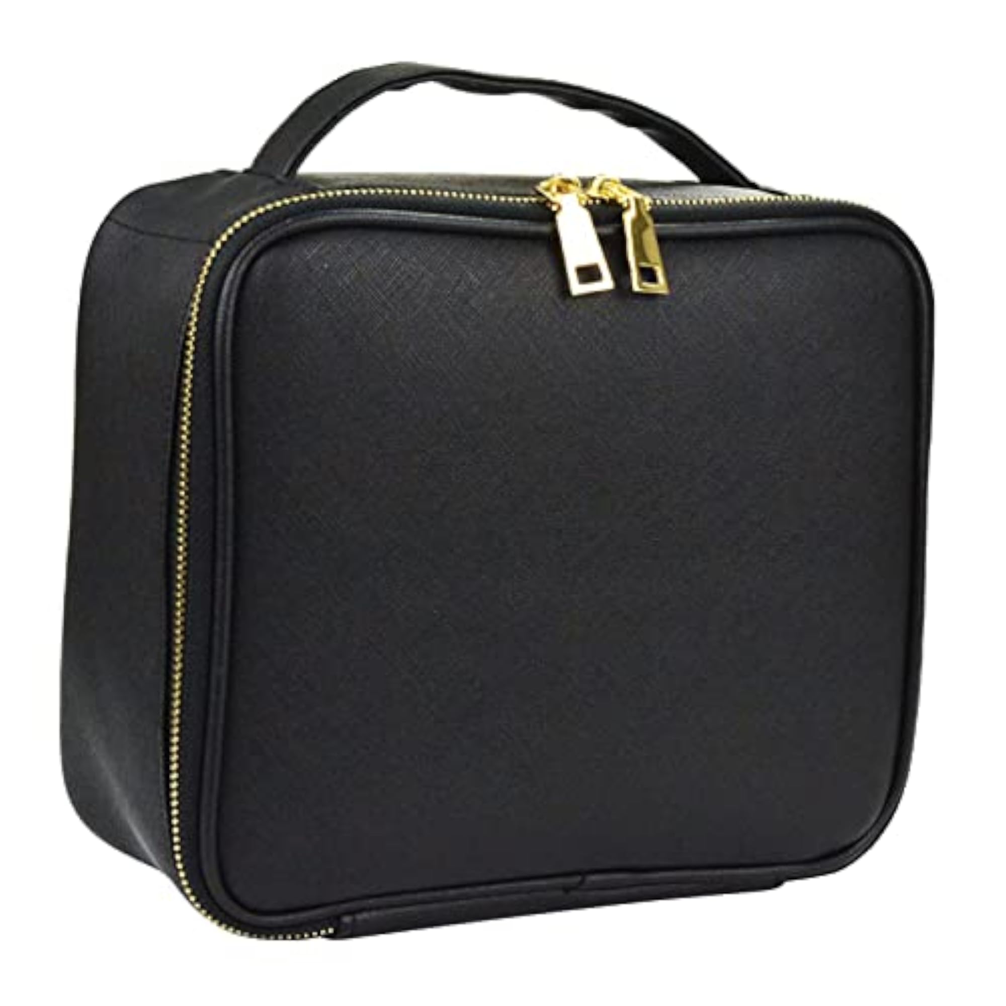 Makeup Cosmetic Bag Container Washable Organizer Portable PU, Black