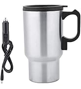 GLIVE (LABEL) 12V Car Electric Heating Mug Drinking Cup Travel Kettle Water Boiler for Water Tea ...