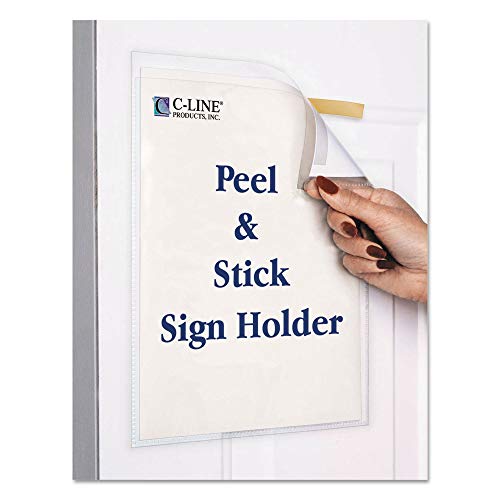 C-Line Peel and Stick Display Pockets, Clear, 8.5 x 11 Inches, 10 per Pack (36911) C-Line Peel and Stick Display Pockets, Clear, 8.5 x 11 Inches, 10 per Pack (36911)