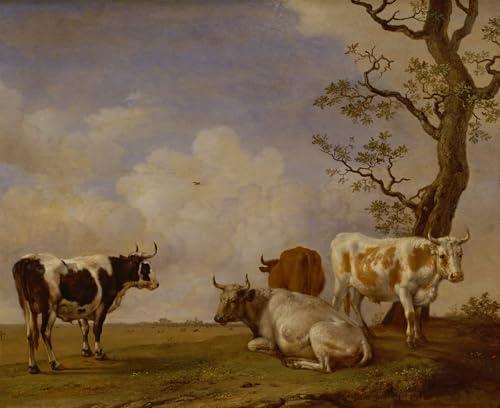 Tableaux Peinture sur Toile Paulus Potter 60x90cm Animaux Déco Chambre