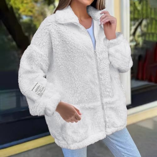 Women Long Sleeve Jacket Outfits for Women Thick Warm Fuzzy Basic Winter Fall 2025 Y2K2