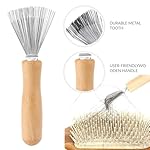 Hair Brush Cleaner Tool, Hairbrush Cleaner Rake Removing Tangled Hairs and Dust from Vacuums and Hairbrushes, 2-in-1 Comb Cleaning Brush, Home and Salon Use - Image 3