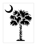 PALMETTO TREE Palm Moon South Carolina Flag 8.5' x 11' Stencil Sheet NEW S506