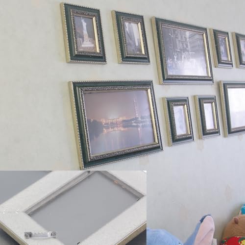 Image of 50 Small Sawtooth Picture Frame Hangers with Screws, Reliable Steel Hardware for Hanging Paintings, Photos, Clocks, and Art - Strong, Simple Installation, and Perfect for Versatile Home Use (Black)