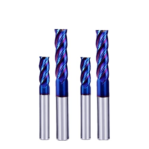 Fraise à queue en carbure D16mm pour tour CNC à 4 flûtes et bout carré
