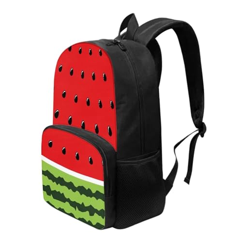 PinUp Angel Green Red Watermelon Print Cute Cool Backpack School Bag Teenagers Casual Daypack 28 Inch Laptop Backpack For Man/Kid/Girl/Boy/Woman3