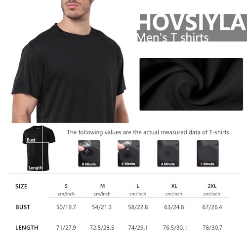 Image of HovSiyla 1 /5 Pack Workout Shirts for Men Athletic Running Gym Quick Dry Short Sleeve Performance Moisture Wicking T Shirt