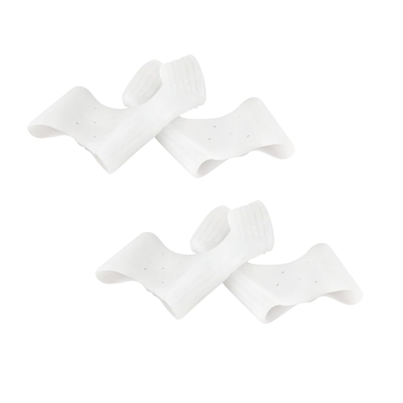 KOMBIUDA 2 Pairs Separators for Bunions Splint Wraps Kickstand Bunion Brace Bunion Guard Straightener Wraps Splitter Protector Shims Splint Support Hallux White