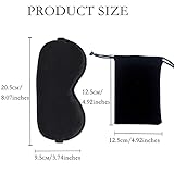 Eye Masks for Sleeping, 2 Pack Natural Silk Sleeping Mask with Adjustable Strap and Ear Plugs, Blocks Light Sleep Eye Mask for Women Men - Image 4