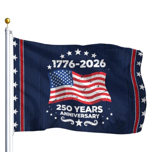 250th Anniversarys 1776 2026 Flag 3 * 5 fts for College