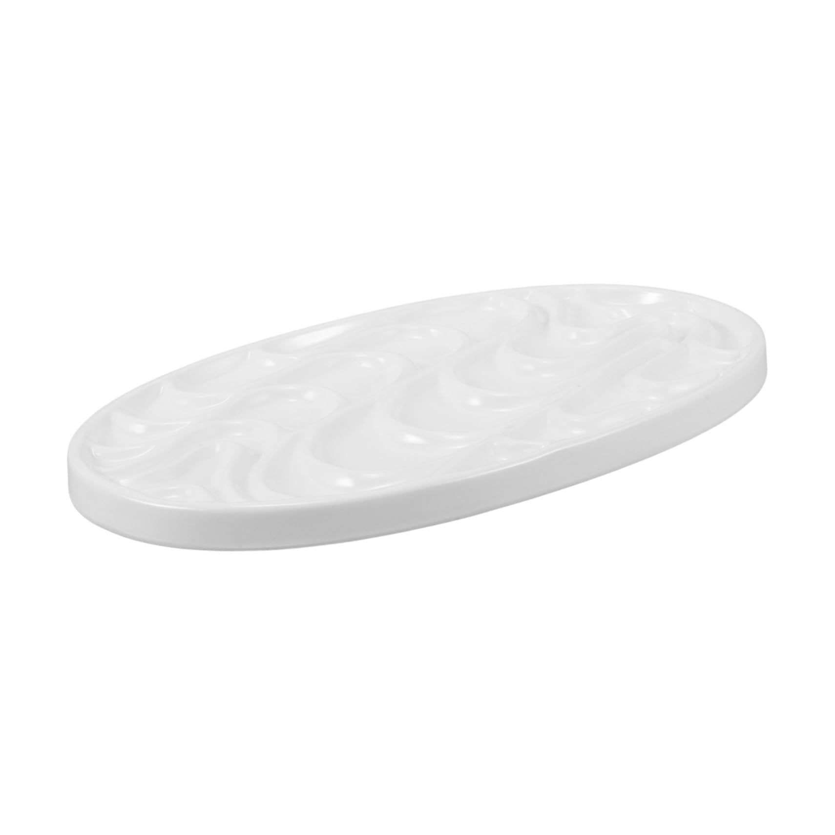 Palette Vague Peinture Céramique Aquarelle en Blanche