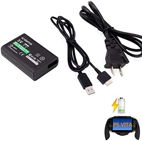 StyleZ AC Adapter Power Supply Charger Plug Power Cord with USB Charging Cable for PS Vita PSV