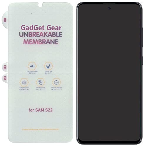 Image of Techsage Samsun.g S22 Matte Unbreakable Screen Protector Hydrogel Membrane Supports Fingerprint Scanner With Edge to Edge Coverage and Easy Installation