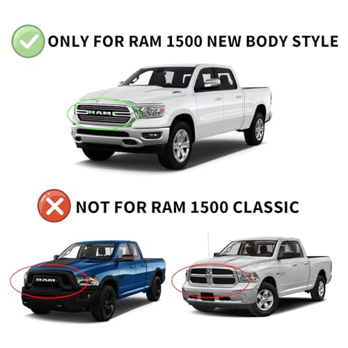 Image of Window Visors Rain Guards for 2019-2026 Dodge Ram 1500 Crew Cab (New Body Style), Out-Channel Window Vent Wind Deflectors Visors Shades for 19-26 Ram 1500 Full-Size Cab