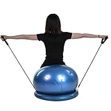 Esta pelota de yoga de rango económico es ideal para hacer ejercicio en casa o en el gimnasio. Realice una variedad de ejercicios diseñados para tonificar y fortalecer los músculos centrales.
