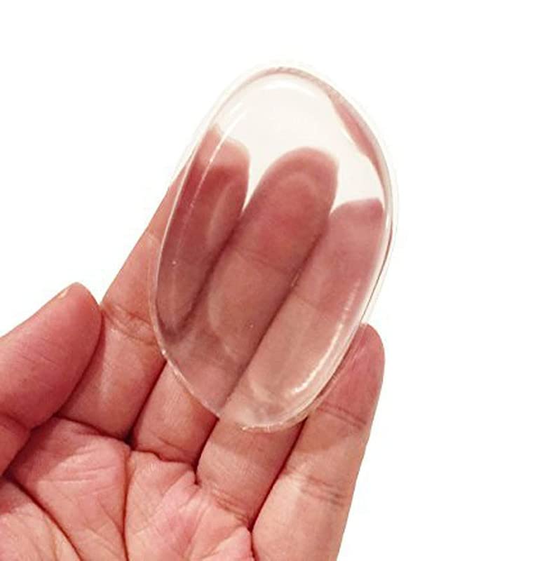 FAMEZA 3 pcs Clear Silicone Makeup Applicator Sponge Perfect for BB CC Cream Foundation Concealer Blending Air Cushion Cosmetics Blender (3 Clear)