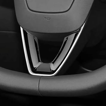 Tesla Model Y Juniper/Standart 2025+ ile Uyumlu Direksiyon Alt U- ekilli Dekoratif  er eve Trim, ABS Plastik, Mat Karbon/Parlak Karbon/Piano Black Piano Black