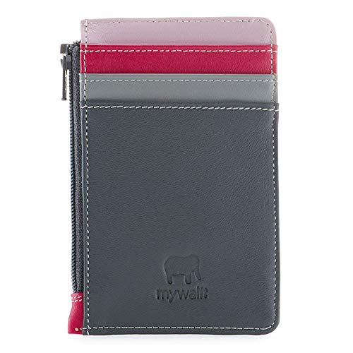 Preisvergleich Produktbild Mywalit 1206 - Leder Kreditkartenetui mit Münzfach Grau Storm 80