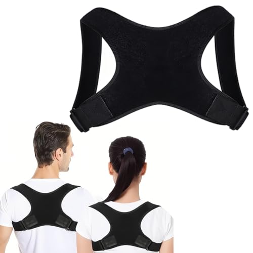 Corrector Postural Espalda, Transpirable Posture Corrector Ajustable, Corrector de Espalda para Hombre y Mujer, Alivia Dolores de Cuello y los Hombros